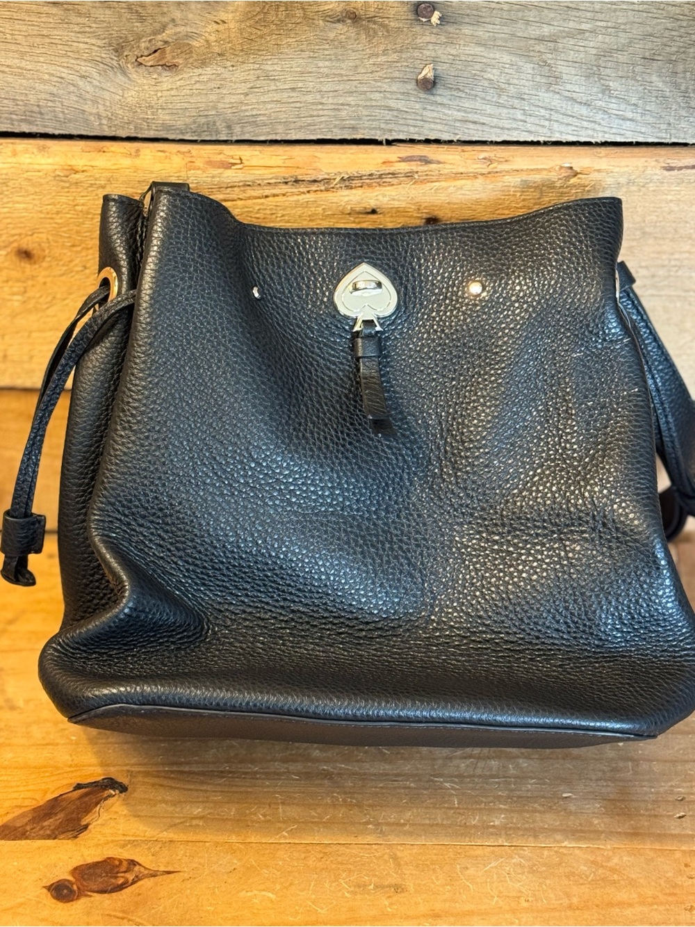 Kate Spade Black Pebbled Leather Shoulder Bag - Picture 4 of 5